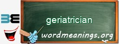 WordMeaning blackboard for geriatrician